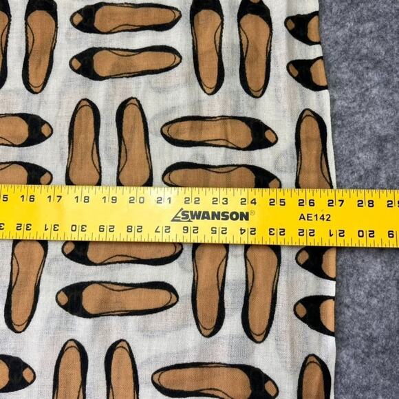 Novelty Flats Shoes Print Lightweight Neutral Scarf - Picture 3 of 5